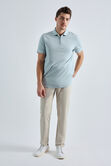 Premium Comfort Quarter Zip Jacquard Polo, SEAFOAM view# 3