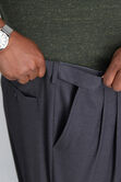 Big &amp; Tall J.M. Haggar Dress Pant - Sharkskin, Dark Heather Grey view# 6