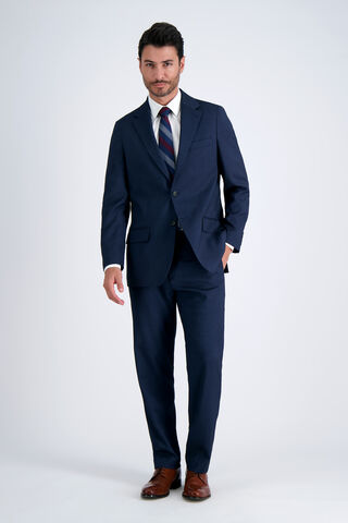 J.M. Haggar Prominent Twill Suit Jacket, Navy