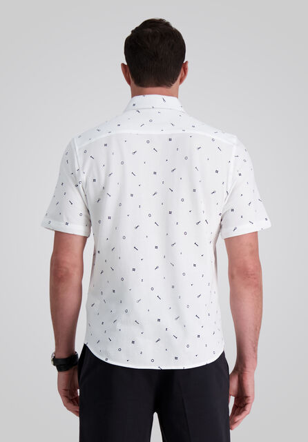 Short Sleeve Pique Shirt, White