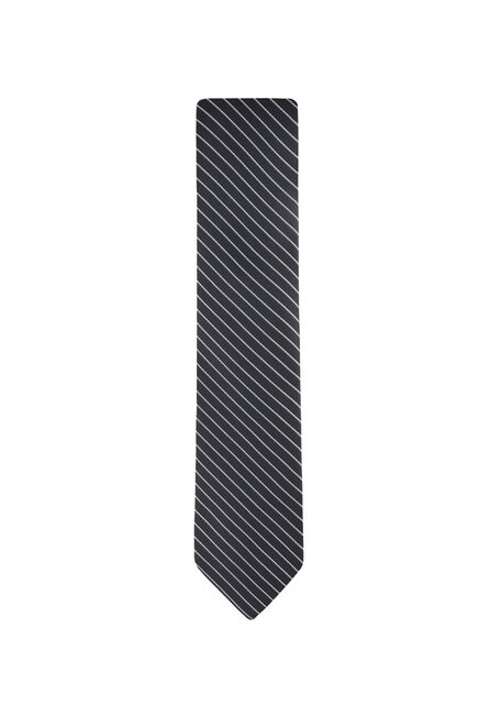 Tadeo Pin Stripe Tie, Black