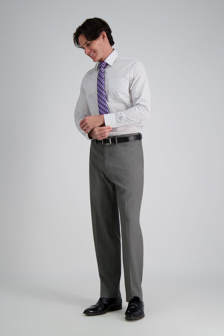 E-CLO&trade; Stria Dress Pant, Heather Grey view# 1