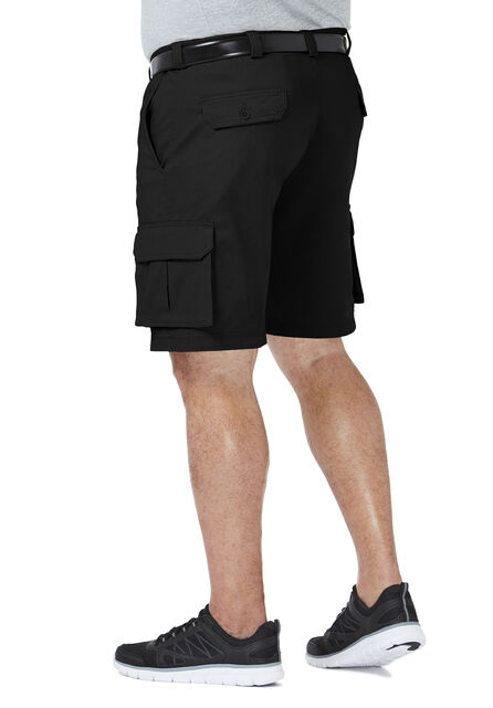 Big &amp; Tall Stretch Cargo Short, Black