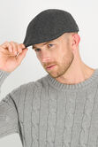 Brushed Herringbone Center Seam Flat Cap, Graphite view# 2