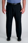 Big &amp; Tall Travel Performance Heather Twill Suit Pant, Black view# 1