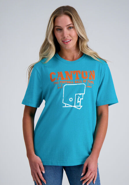 Pro Football Hall of Fame X Haggar - Canton Graphic Tee, Aqua Splash