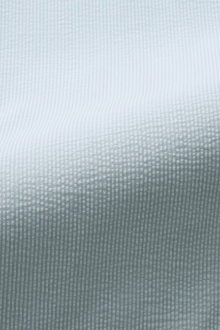 Short Sleeve Seersucker Camp Shirt, SEAFOAM view# 5
