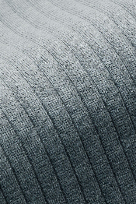 Big &amp; Tall Johnny Collar Ribbed Sweater, Heather Grey view# 5