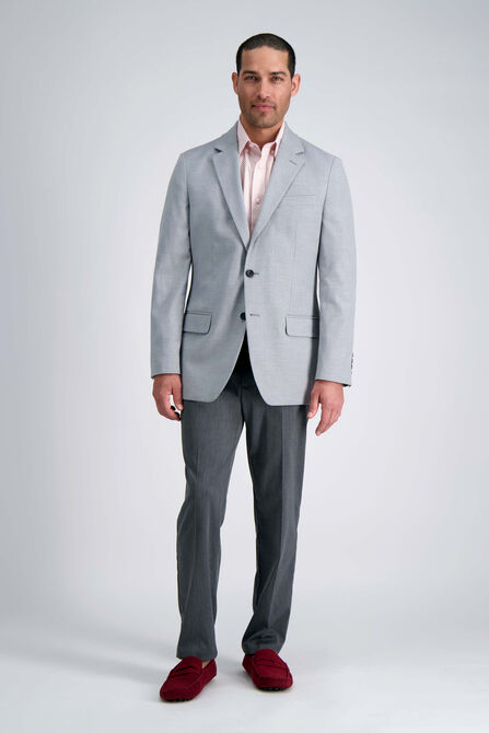 J.M. Haggar Mini Dobby Sport Coat, Silver view# 3