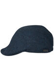 Brushed Herringbone Center Seam Flat Cap, BLUE view# 4