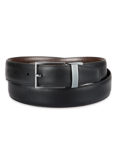 32mm Reversible Dress Belt, Dark Brown