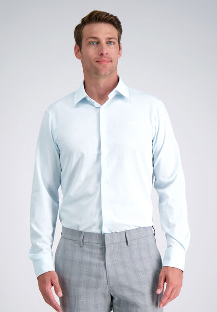 Smart Wash&trade; Dress Shirt - Light Blue Check, Sky