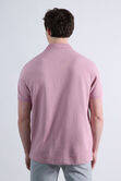 Premium Comfort Quarter Zip Jacquard Polo, Pink view# 2