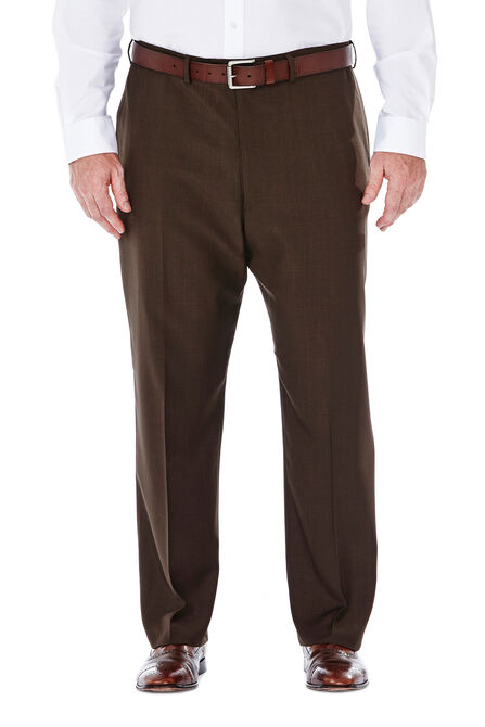 Big &amp; Tall E-CLO&trade; Stria Dress Pant, Brown view# 1