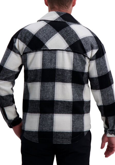 Supersoft Plaid Shacket, Black