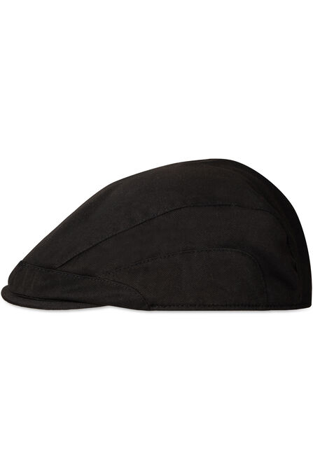 Side Seamed Flat Cap, Black view# 4