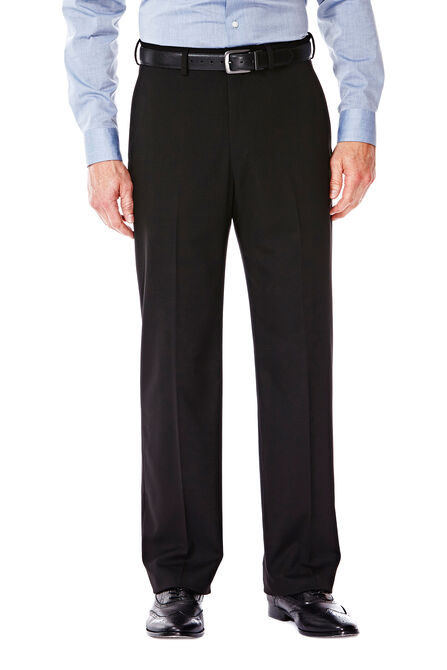 J.M. Haggar Premium Stretch Suit Pant - Flat Front, Black view# 1