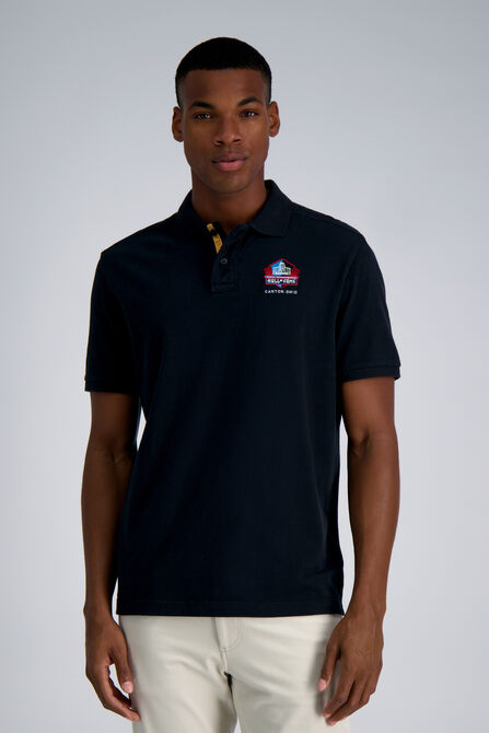Pro Football Hall of Fame X Haggar - Vintage Wash Polo, Black view# 1