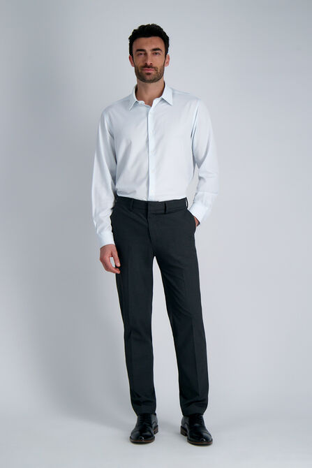 Smart Wash&reg; Dress Shirt - Blue Check, Sky view# 3