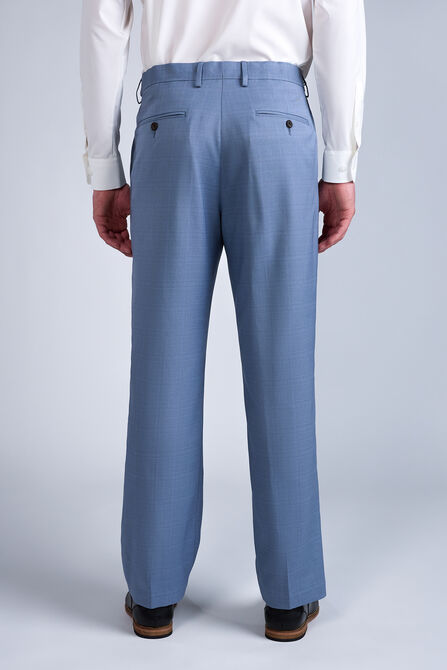 Premium Comfort Tonal Plaid Dress Pant, Chambray view# 4