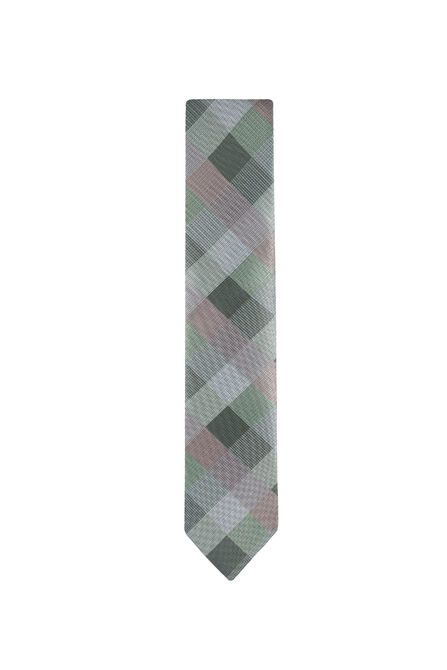 Tillie Buffalo Check Tie, Taupe view# 2