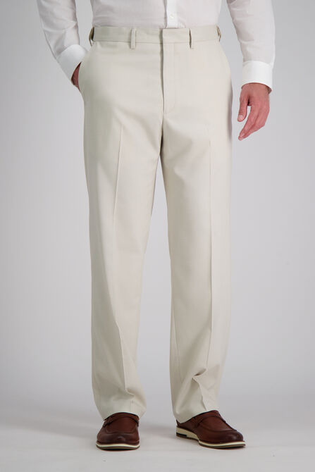 J.M. Haggar Premium Stretch Suit Pant - Flat Front, Natural view# 1