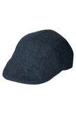 Brushed Herringbone Center Seam Flat Cap, BLUE view# 1
