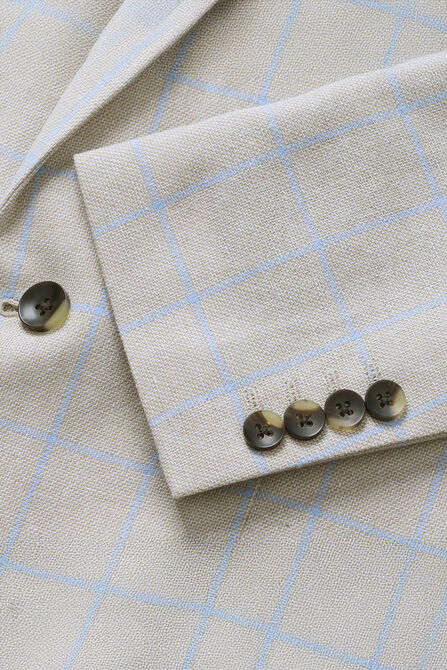 Big &amp; Tall J.M. Haggar Plaid Windowpane Sport Coat, Euro Blue view# 5