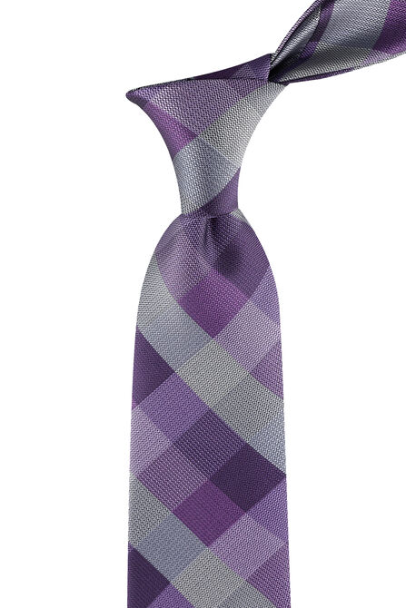 Tillie Buffalo Check Tie, Fresco Heather view# 5