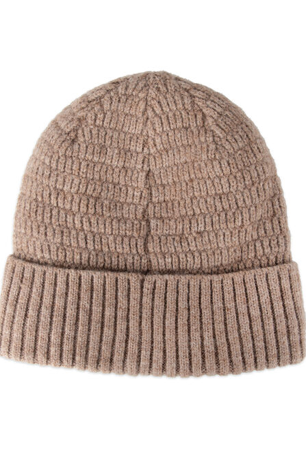 Heathered Micro Cable Crown Beanie, Khaki view# 4