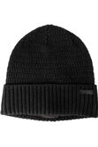 Heathered Micro Cable Crown Beanie, Black view# 3