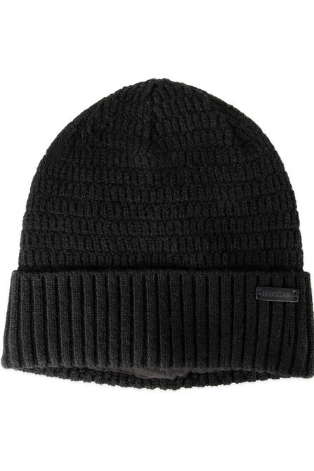 Heathered Micro Cable Crown Beanie, Black view# 3