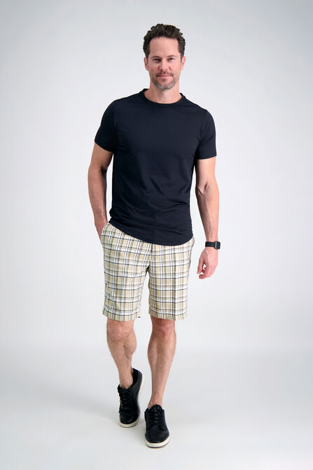 Cool 18&reg; Pro Simple Plaid Short, Stone view# 1