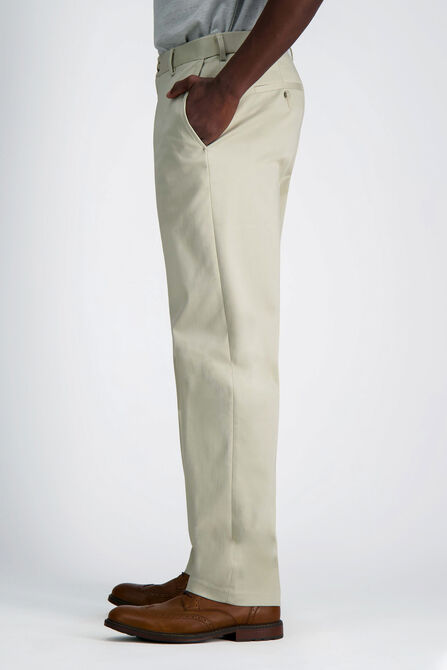 Wrinkle Free Performance Khaki Pant, Sand view# 3