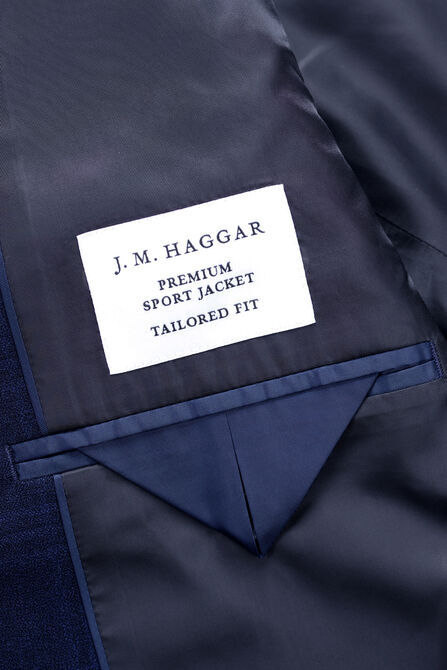 J.M. Haggar Large Tonal Plaid Sport Coat, Navy view# 6