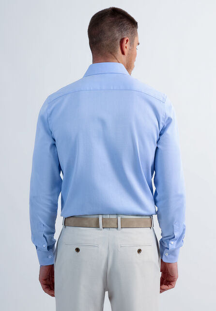 Premium Comfort Dress Shirt - Blue Herringbone , Blue