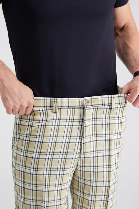 Cool 18&reg; Pro Simple Plaid Short, Stone view# 5