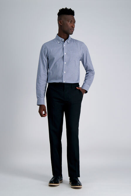 Premium Comfort Dress Shirt - Blue Plaid, BLUE view# 3