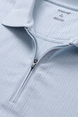 Premium Comfort Quarter Zip Jacquard Polo, Sky view# 5