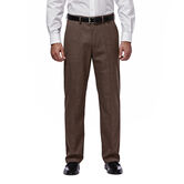 J.M. Haggar Premium Stretch Suit Pant - Flat Front, Chocolate view# 1